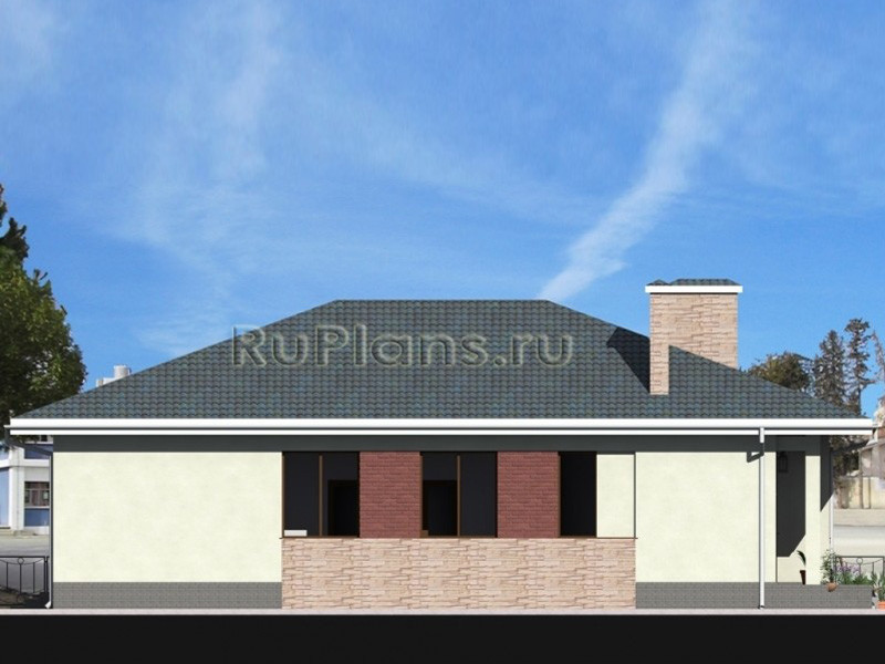 Одноэтажный дом с террасой RG1616